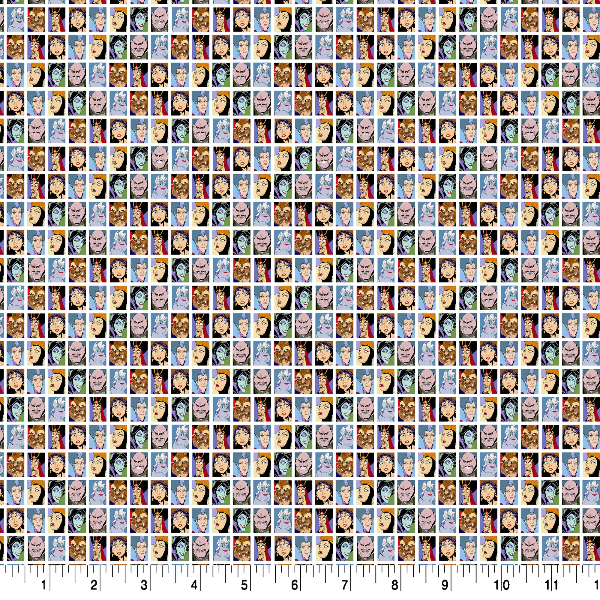 Disney® Villains Grid Cotton Fabric